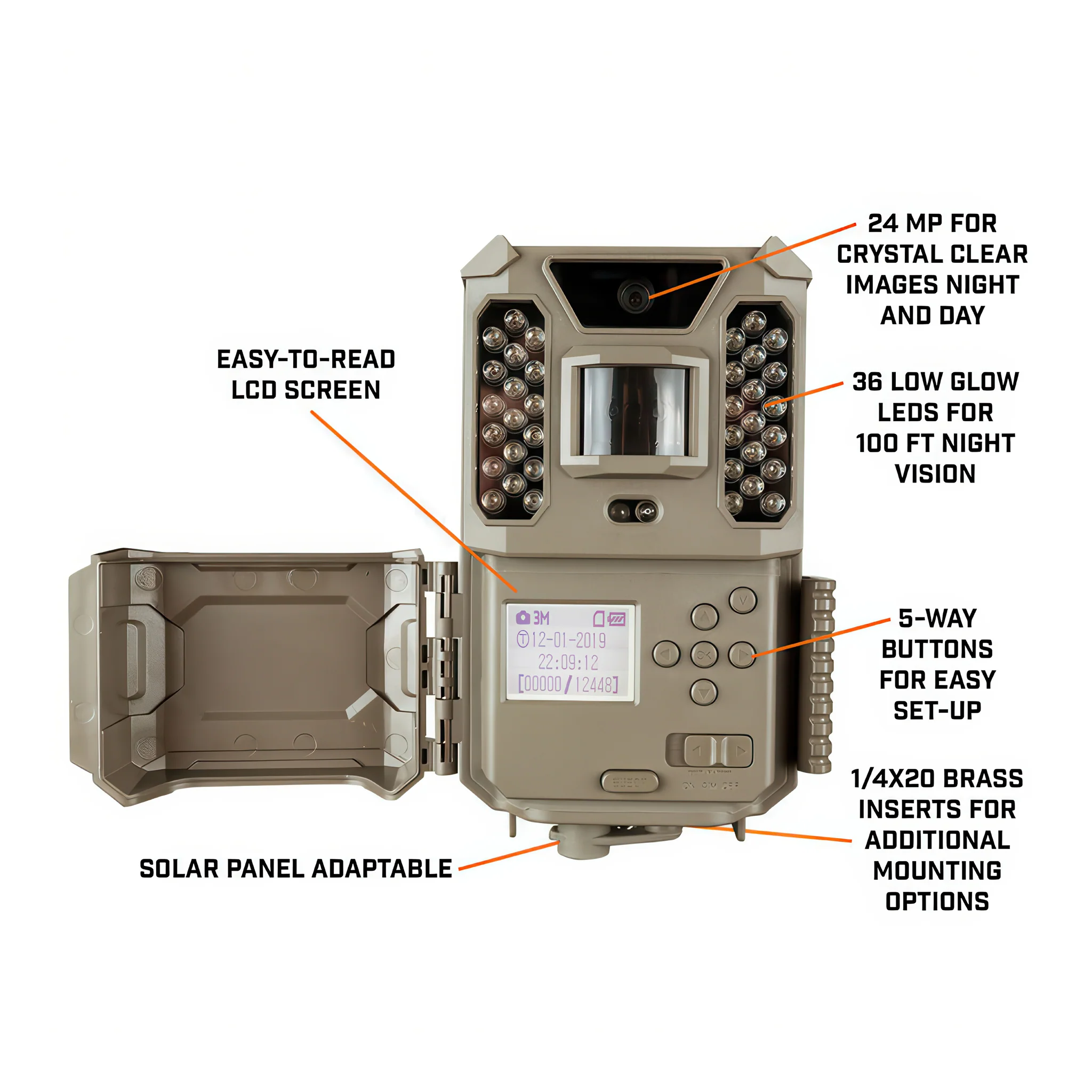 Bushnell Prime Low-Glow 24MP Trail Camera Kit- 119932C - Image 3