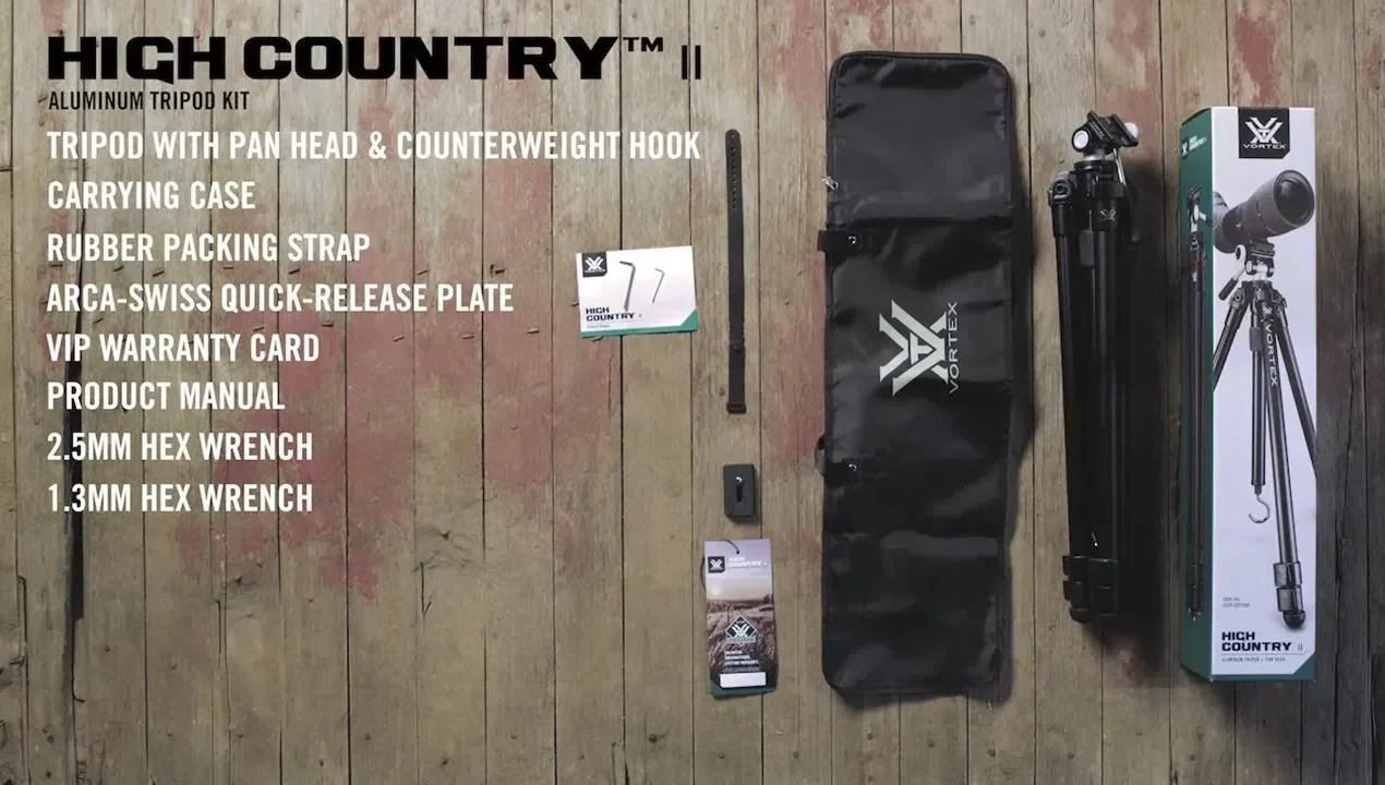 Vortex High Country II Aluminum Tripod and Pan Head- TR-HCY - Image 5